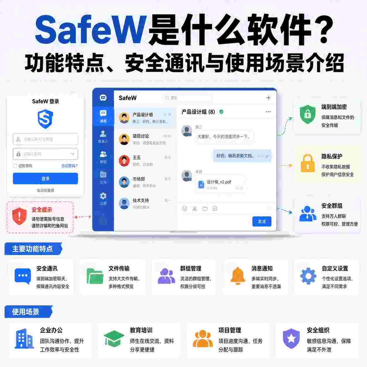 深入解析SafeW：这款软件具备哪些核心功能？它在安全通信方面有何优势，以及适用于哪些实际应用场景？